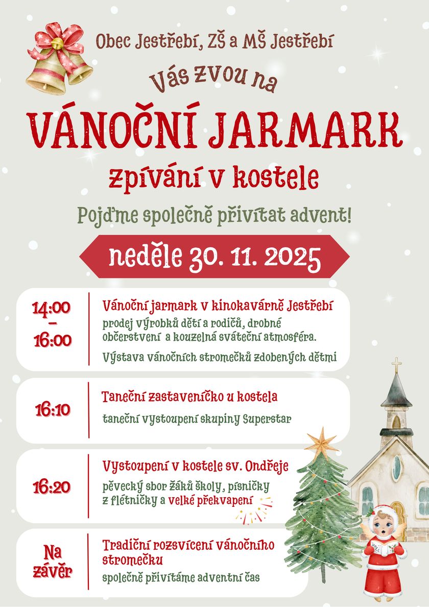 Vánoční školní minijarmark s koncertem v kostele sv. Ondřeje